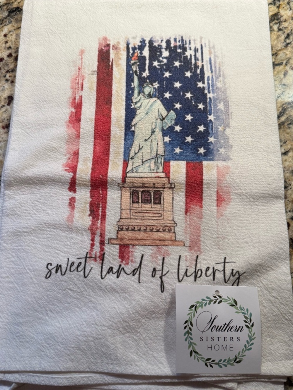 Southern Sisters Home Patriotic Luxury Flour Sack Towel